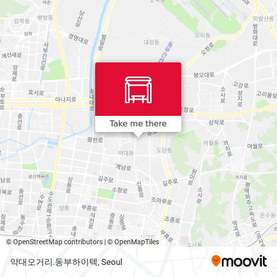 약대오거리.동부하이텍 map