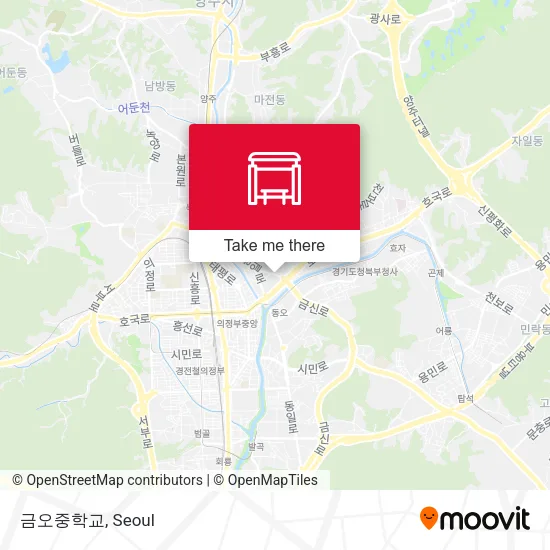 금오중학교 map
