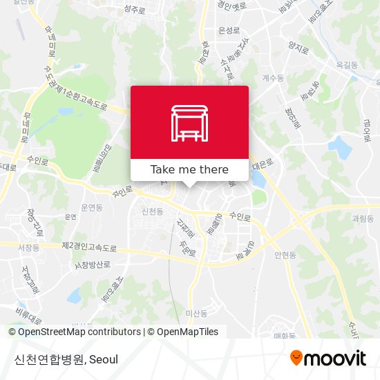 신천연합병원 map