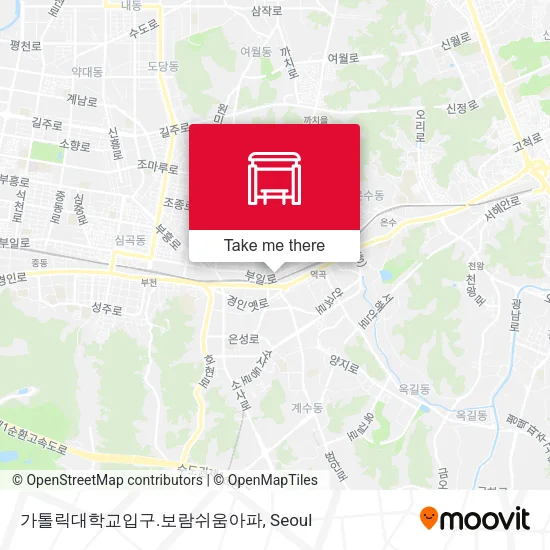 가톨릭대학교입구.보람쉬움아파 map