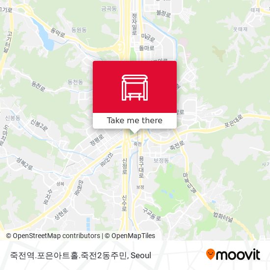 죽전역.포은아트홀.죽전2동주민 map