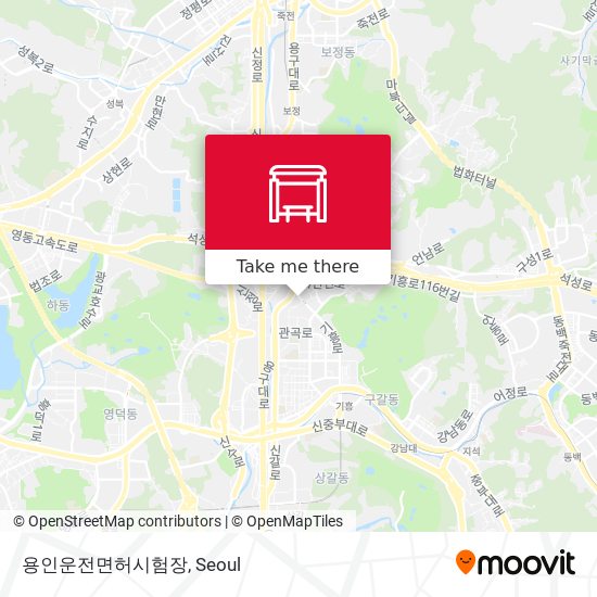 용인운전면허시험장 map