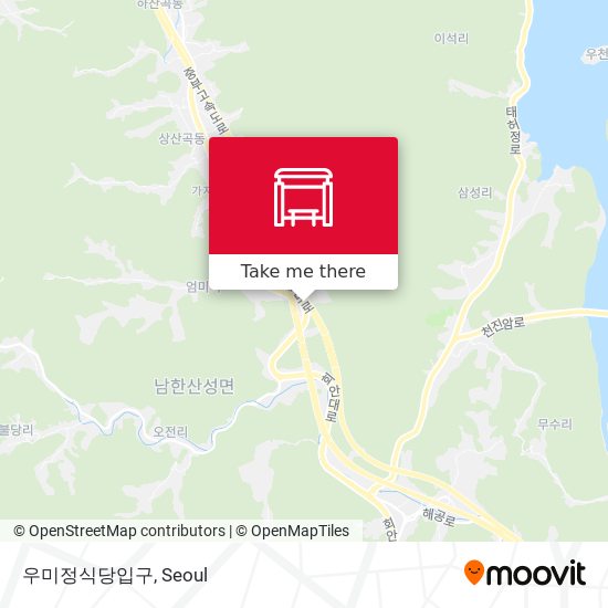 우미정식당입구 map