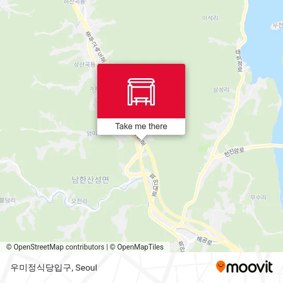 우미정식당입구 map