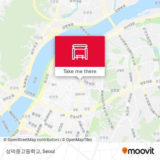 성덕중고등학교 map