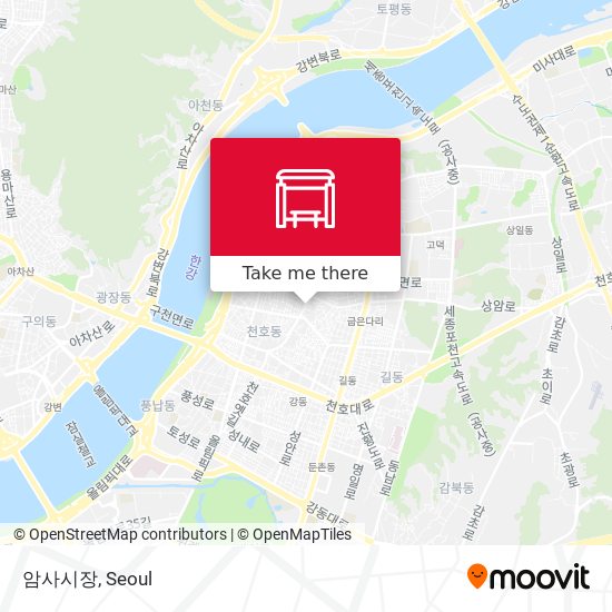 암사시장 map