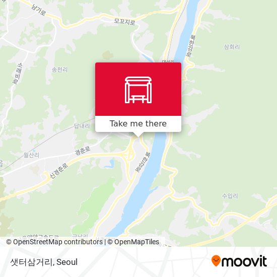 샛터삼거리 map