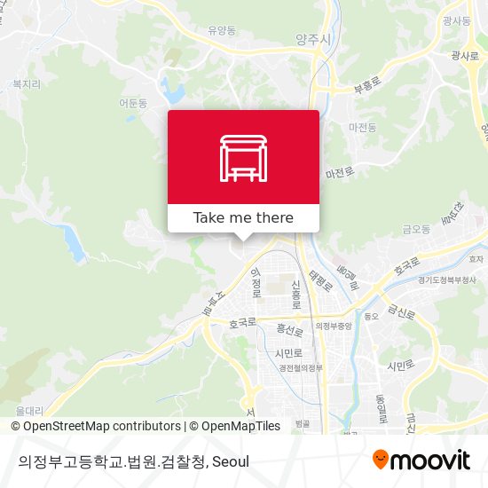 의정부고등학교.법원.검찰청 map
