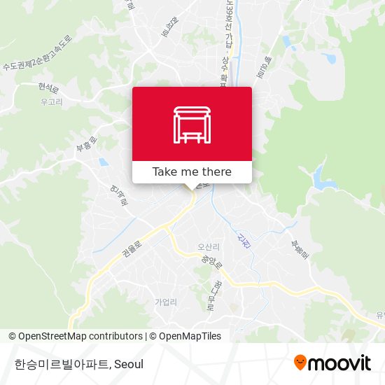 한승미르빌아파트 map