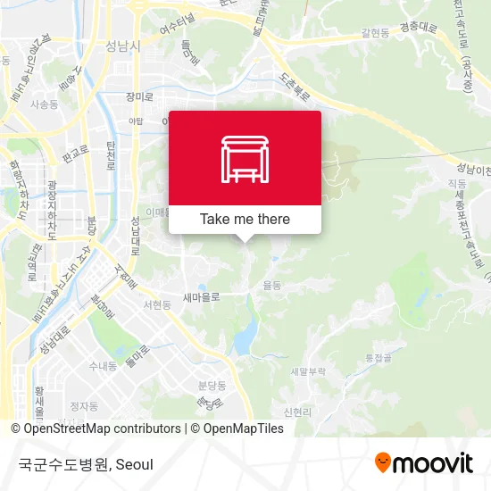 국군수도병원 map