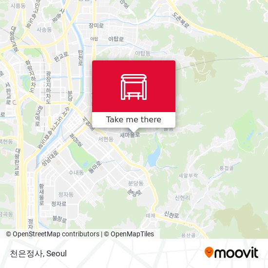 천은정사 map