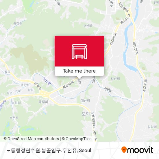 노동행정연수원.봉골입구.우전퓨 map