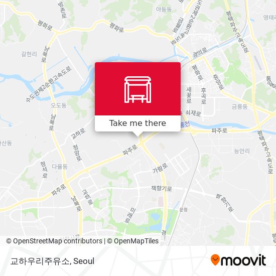 교하우리주유소 map