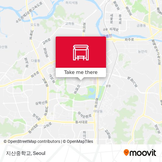 지산중학교 map