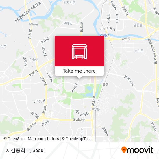 지산중학교 map