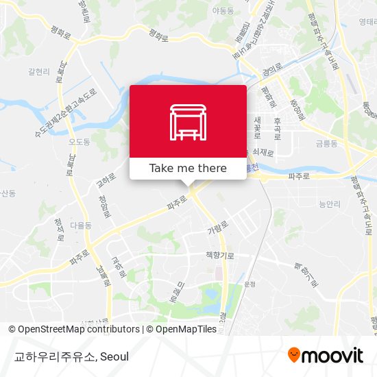 교하우리주유소 map