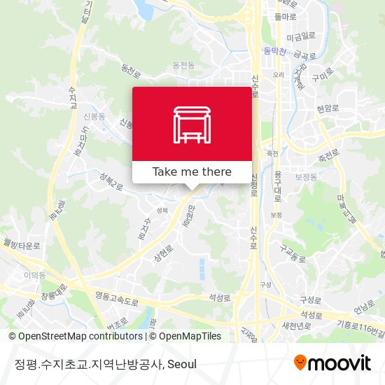 정평.수지초교.지역난방공사 map