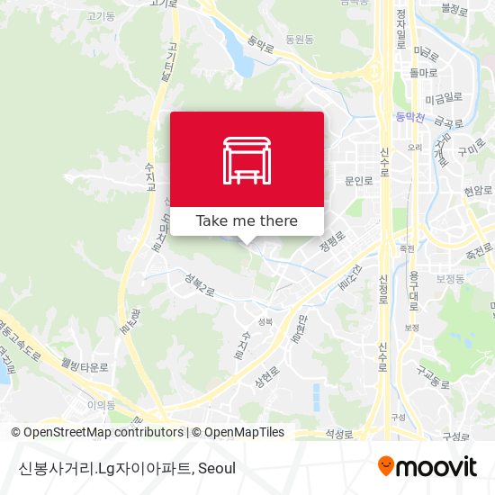 신봉사거리.Lg자이아파트 map