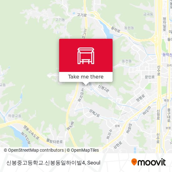 신봉중고등학교.신봉동일하이빌4 map