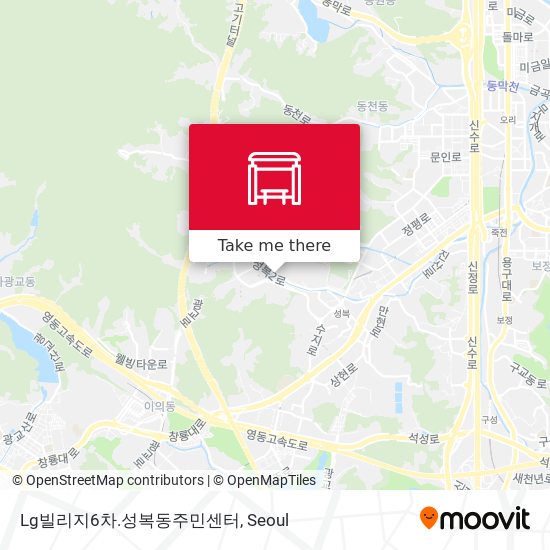 Lg빌리지6차.성복동주민센터 map