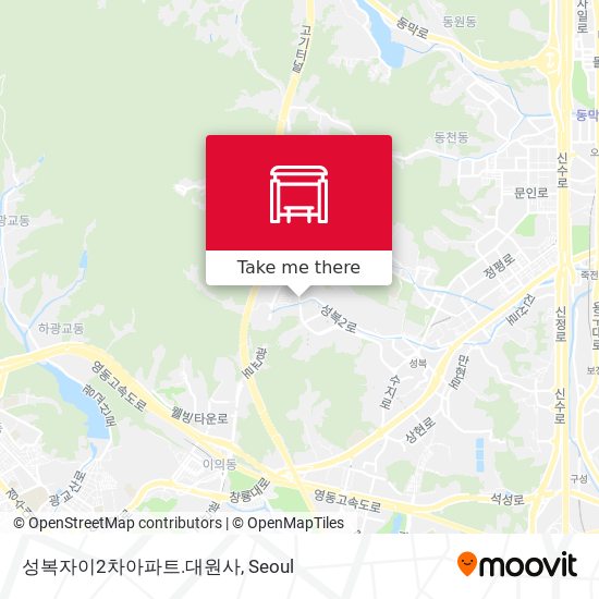 성복자이2차아파트.대원사 map