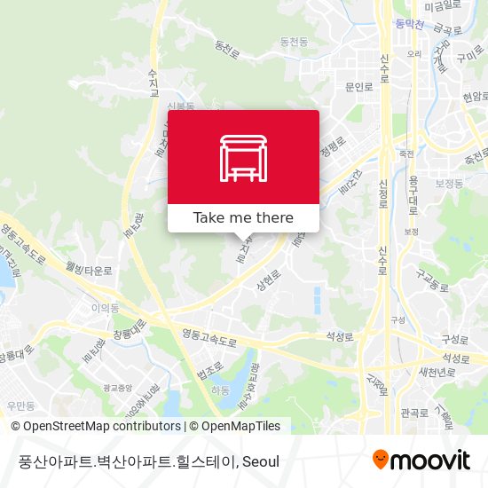 풍산아파트.벽산아파트.힐스테이 map