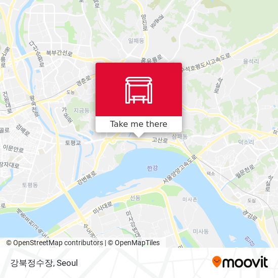 강북정수장 map