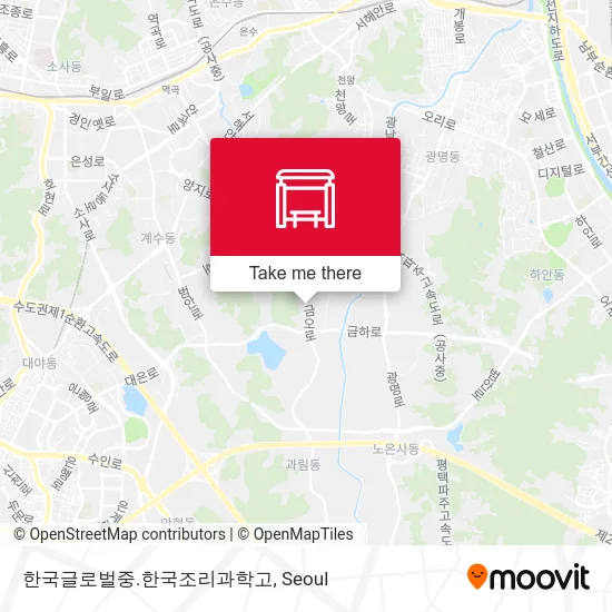 한국글로벌중.한국조리과학고 map