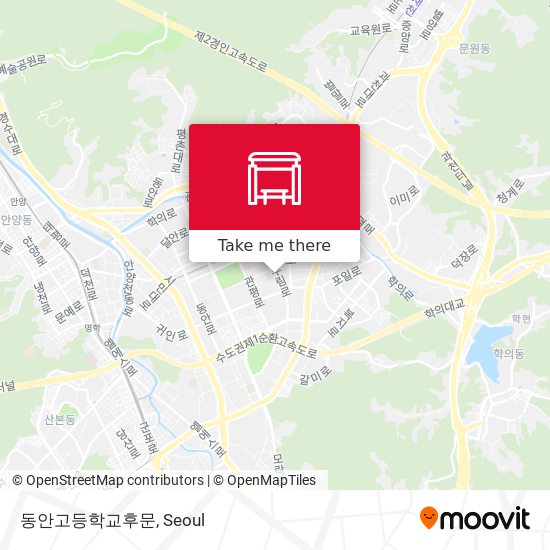동안고등학교후문 map