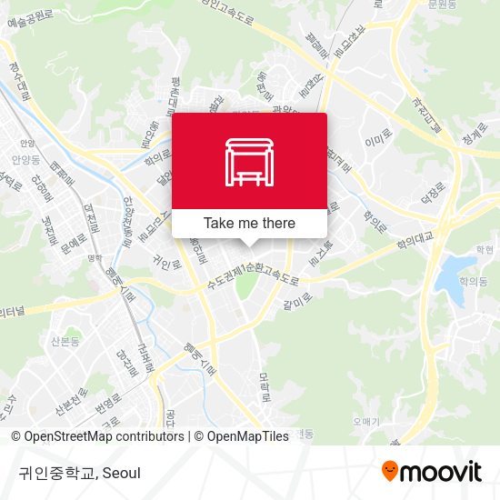 귀인중학교 map