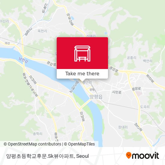 양평초등학교후문.Sk뷰아파트 map