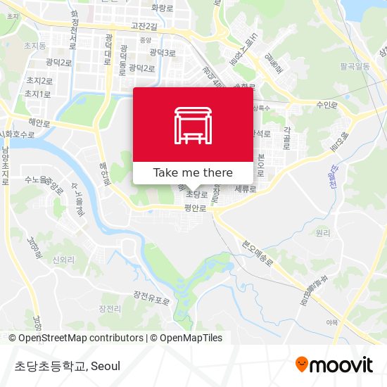 초당초등학교 map