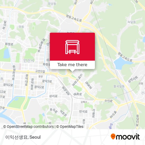 이익선생묘 map