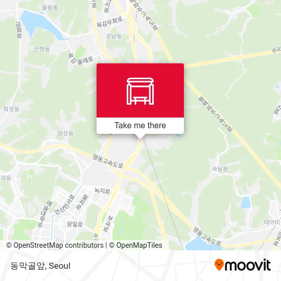 동막골앞 map