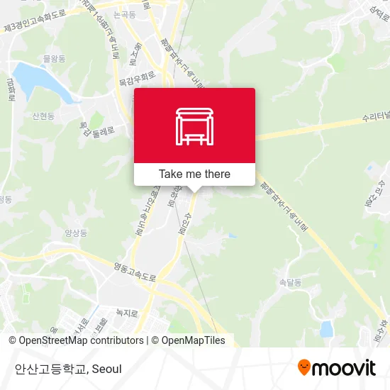 안산고등학교 map