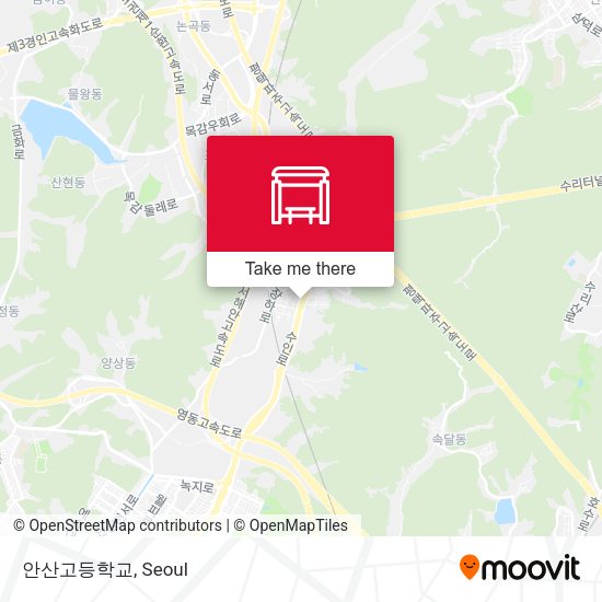 안산고등학교 map