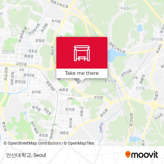 안산대학교 map