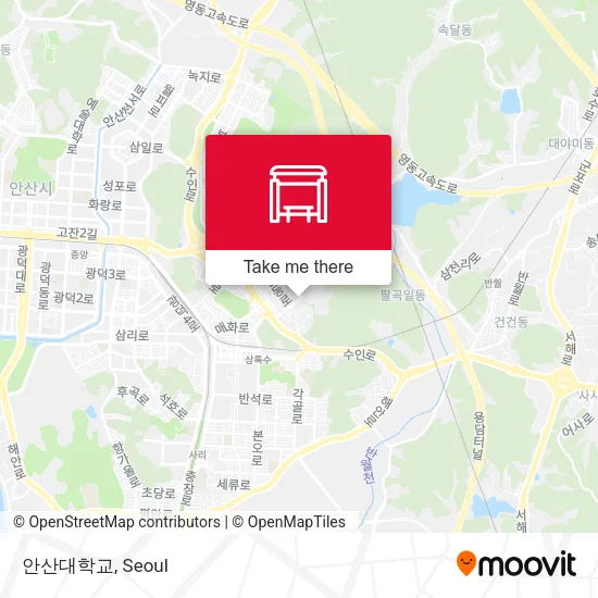 안산대학교 map