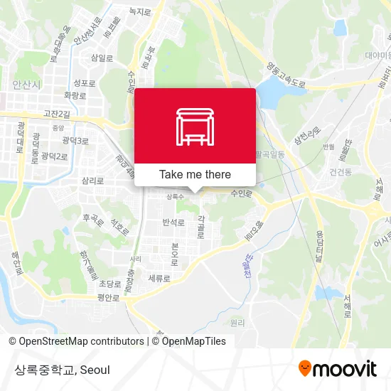 상록중학교 map