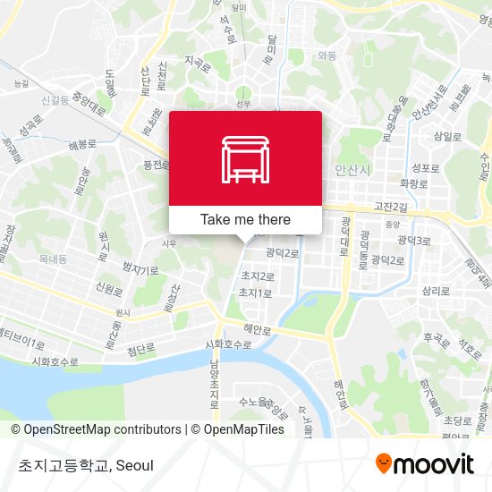 초지고등학교 map