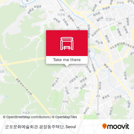 군포문화예술회관.광정동주택단 map