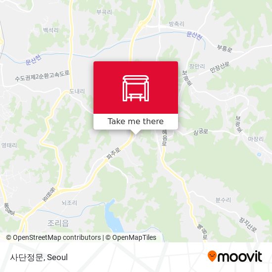 사단정문 map