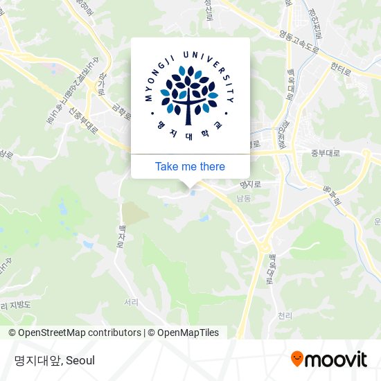 명지대앞 map