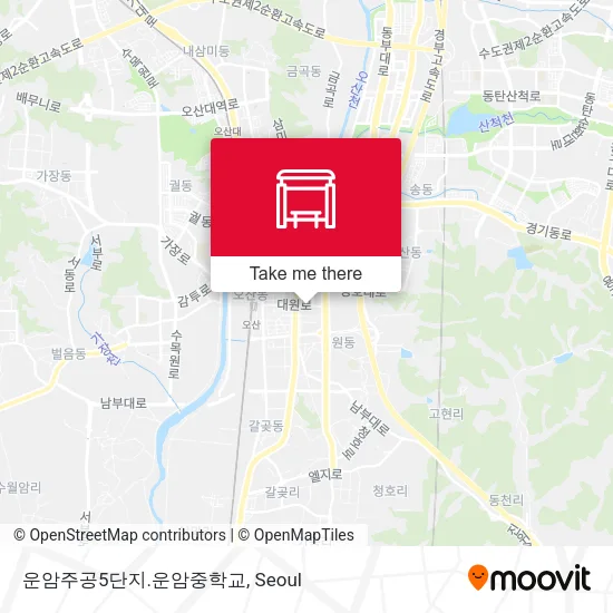 운암주공5단지.운암중학교 map