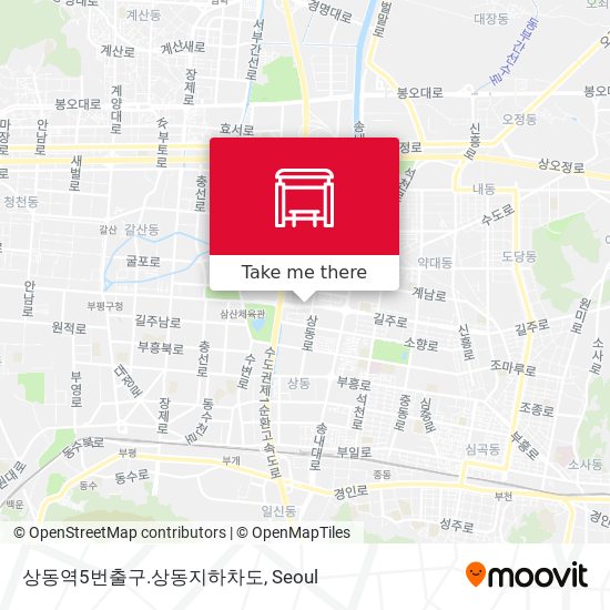 상동역5번출구.상동지하차도 map