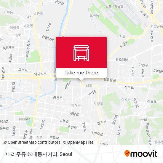 내리주유소.내동사거리 map