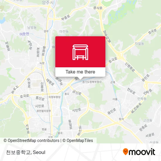 천보중학교 map