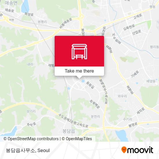 봉담읍사무소 map