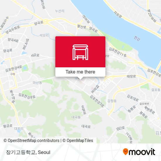 장기고등학교 map