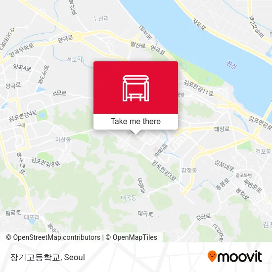 장기고등학교 map